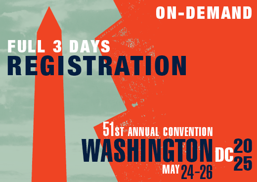 a square graphic representing 2025 Annual Convention Full 3 Days On Demand Access (May 24-26, 2025)
