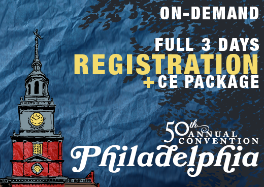 a square graphic representing 2024 Annual Convention Full 3 Days On Demand Access (May 25-27, 2024). Includes CE Package for Qualifying Events