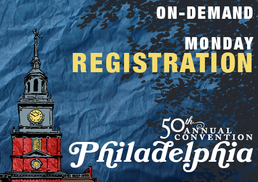 a square graphic representing 2024 Annual Convention Single Day On Demand Access. MONDAY MAY 27 ONLY