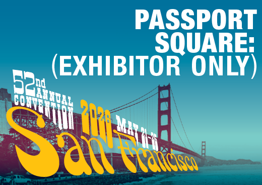 a square graphic representing 2026 Annual Convention Passport Square (Exhibitor Only)