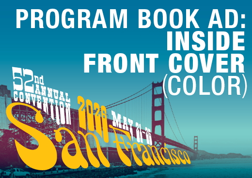 a square graphic representing 2026 Annual Convention Program Book Ad - Inside Front Cover (Color)