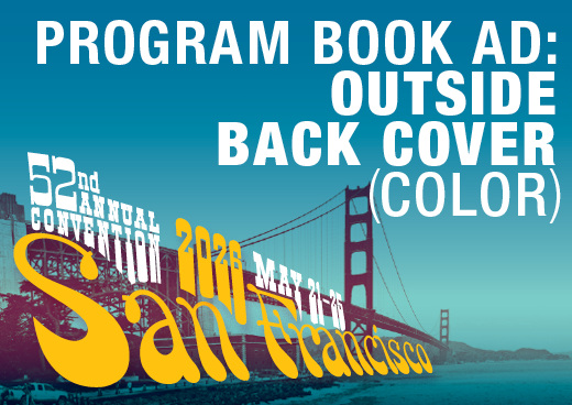 a square graphic representing 2026 Annual Convention Program Book Ad - Outside Back Cover (Color)