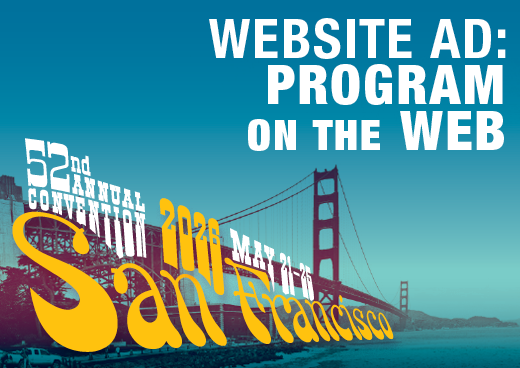 a square graphic representing 2026 Annual Convention Website Ad - Program on the Web