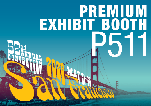 a square graphic representing 2026 Annual Convention Premium Exhibit Booth - P511