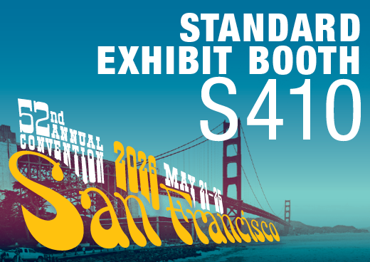 a square graphic representing 2026 Annual Convention Standard Exhibit Booth - S410