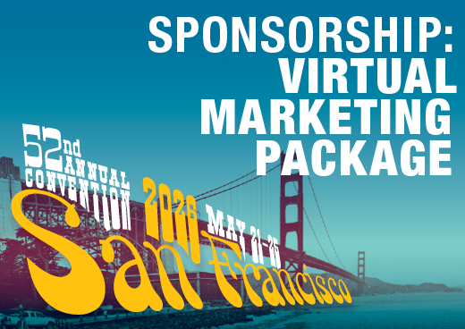 a square graphic representing 2026 Annual Convention Sponsorship - Virtual Marketing Package