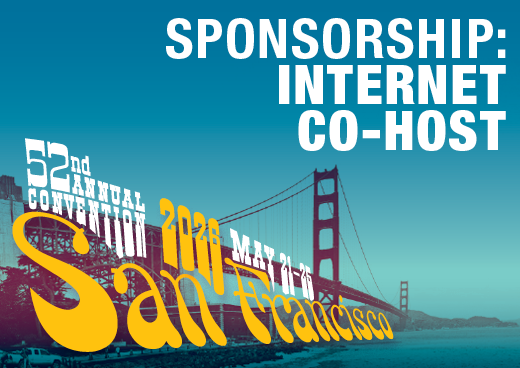 a square graphic representing 2026 Annual Convention Sponsorship - Internet Co-Host
