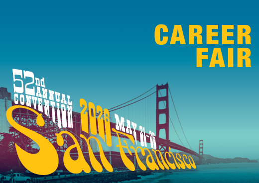 a square graphic representing 2026 Annual Convention Career Fair Early Bird Rate - Non Exhibitor