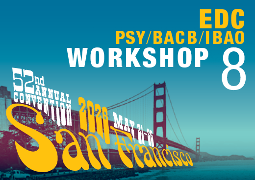 a square graphic representing Workshop 08: Improving Classroom Behavior Support Practices Through Applied Behavior Analysis