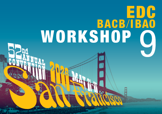 a square graphic representing Workshop 09: Teaching Principles of Behavior Analysis with Companion Dogs, Cats, and Goldfish in the University Classroom