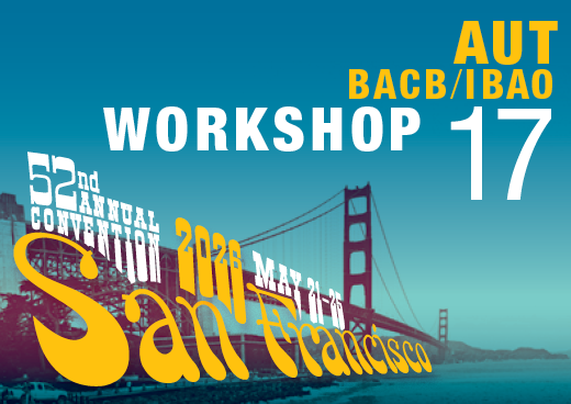 a square graphic representing Workshop 17: A Constructional Approach to Functional Behavior Assessment