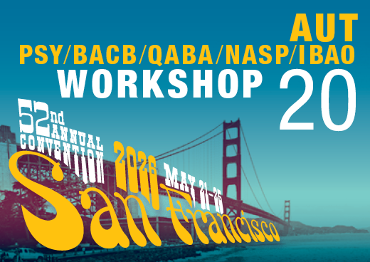 a square graphic representing Workshop 20: The RUBI Parent Training Program: Clinical Implementation of a Parent-Mediated Intervention for Autistic Children wih Co-occurring Challenging Behaviors