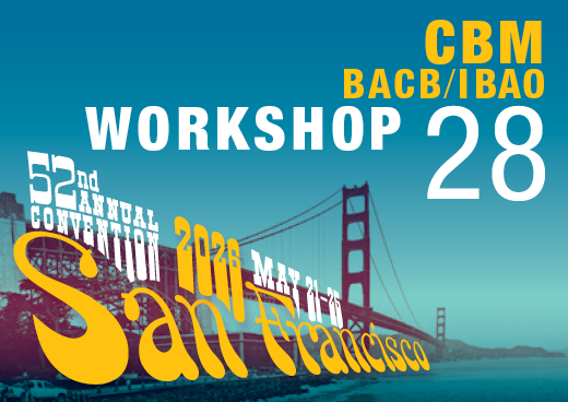 a square graphic representing Workshop 28: The Behavioral Dentist: Dental Desensitization for Better Dental Outcomes and Empowering the Oral Health Care Team.