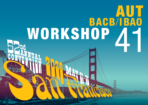 a square graphic representing Workshop 41: Sustainability and Cultural Responsiveness in Autism Service Delivery: Lessons from Two Decades of Global Capacity Building