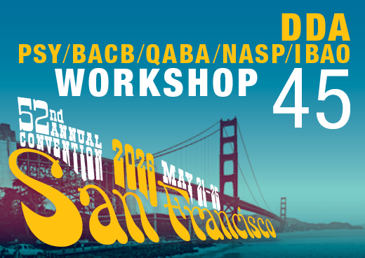 a square graphic representing Workshop 45: A Model for Behavior Analytic Supervision, Part II