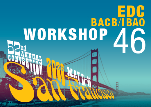 a square graphic representing Workshop 46: I Got a Job in a School, Now What?: How to Work Effectively as an RBT or BCBA in a School-Based Position