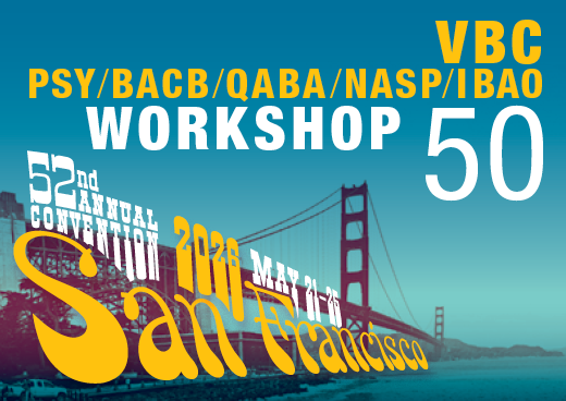 a square graphic representing Workshop 50: Assessing Functional Language with a Verbal Operant Experimental (VOX) Analysis