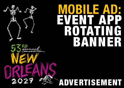a square graphic representing 2027 Annual Convention Mobile Ad - Event App Rotating Banner