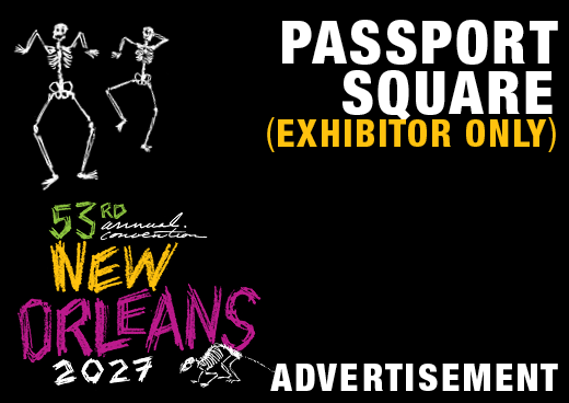 a square graphic representing 2027 Annual Convention Passport Square (Exhibitor Only)