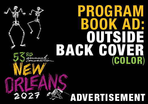 a square graphic representing 2027 Annual Convention Program Book Ad - Outside Back Cover (Color)