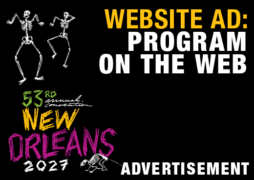 a square graphic representing 2027 Annual Convention Website Ad - Program on the Web