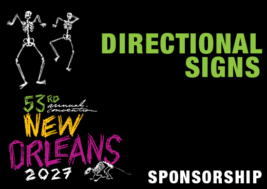 a square graphic representing 2027 Annual Convention Sponsorship - Directional Signs