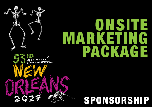 a square graphic representing 2027 Annual Convention Sponsorship - Onsite Marketing Package