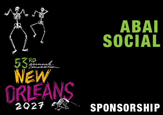 a square graphic representing 2027 Annual Convention Sponsorship - ABAI Social