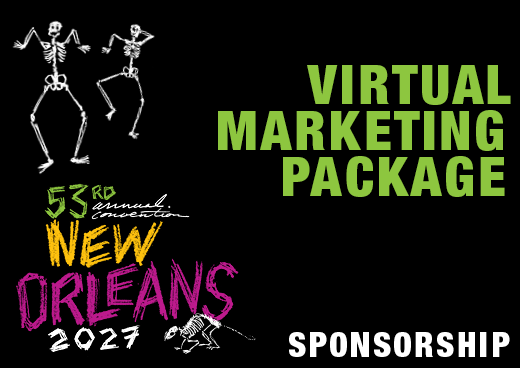 a square graphic representing 2027 Annual Convention Sponsorship - Virtual Marketing Package