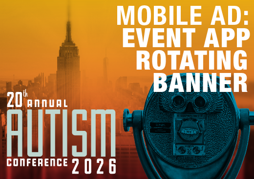 a square graphic representing 2026 Autism Conference Mobile Ad - Event App Rotating Banner