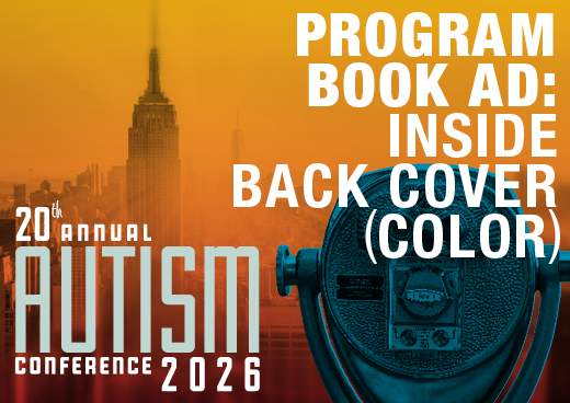 a square graphic representing 2026 Autism Conference Program Book Ad - Inside Back Cover (Color)