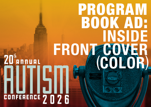 a square graphic representing 2026 Autism Conference Program Book Ad - Inside Front Cover (Color)