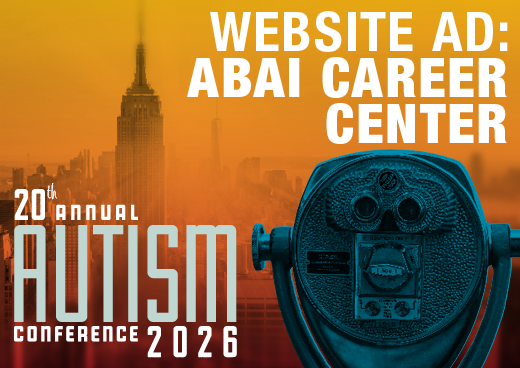 a square graphic representing 2026 Autism Conference Website Ad - ABAI Career Center