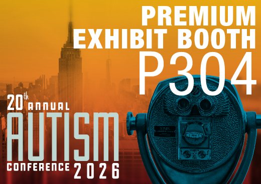 a square graphic representing 2026 Autism Conference Premium Exhibit Booth - P304