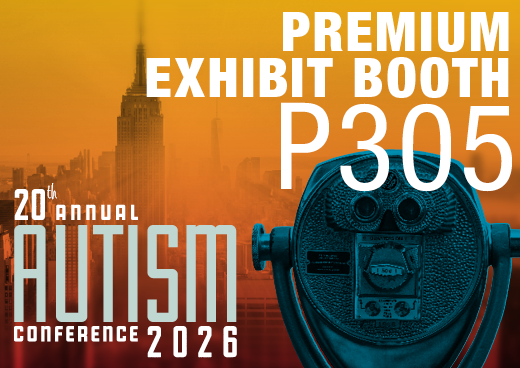 a square graphic representing 2026 Autism Conference Premium Exhibit Booth - P305