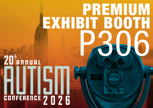 a square graphic representing 2026 Autism Conference Premium Exhibit Booth - P306