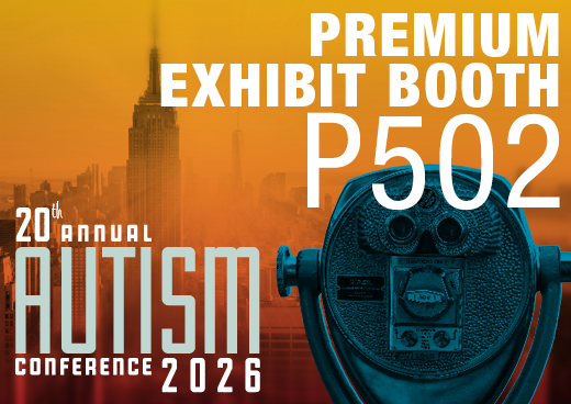 a square graphic representing 2026 Autism Conference Premium Exhibit Booth - P502