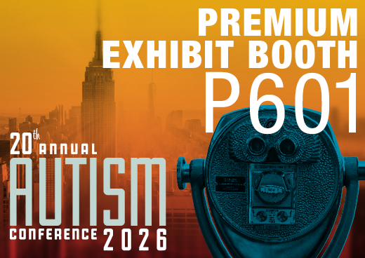 a square graphic representing 2026 Autism Conference Premium Exhibit Booth - P601