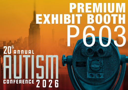 a square graphic representing 2026 Autism Conference Premium Exhibit Booth - P603