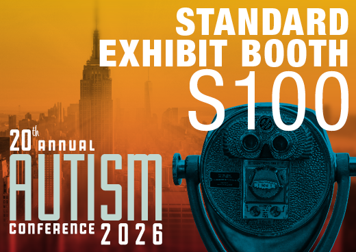 a square graphic representing 2026 Autism Conference Standard Exhibit Booth - S100