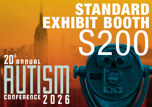 a square graphic representing 2026 Autism Conference Standard Exhibit Booth - S200