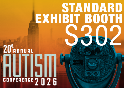 a square graphic representing 2026 Autism Conference Standard Exhibit Booth - S302