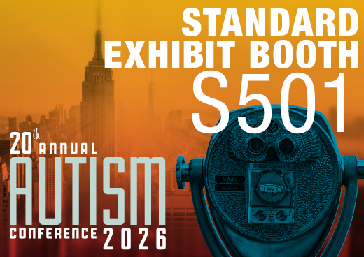 a square graphic representing 2026 Autism Conference Standard Exhibit Booth - S501