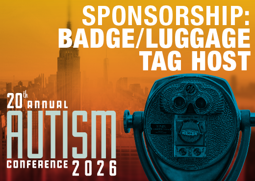 a square graphic representing 2026 Autism Conference Sponsorship - Badge/Luggage Tag Host
