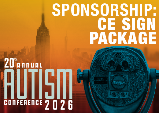 a square graphic representing 2026 Autism Conference Sponsorship - CE Sign Package