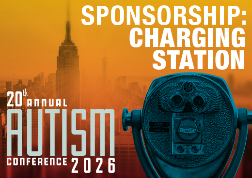 a square graphic representing 2026 Autism Conference Sponsorship - Charging Station