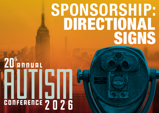 a square graphic representing 2026 Autism Conference Sponsorship - Directional Signs