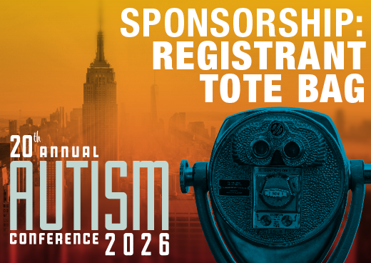 a square graphic representing 2026 Autism Conference Sponsorship - Registrant Tote Bag