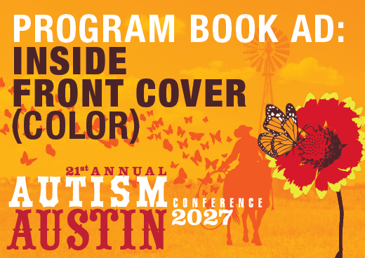 a square graphic representing 2027 Autism Conference Program Book Ad - Inside Front Cover (Color)