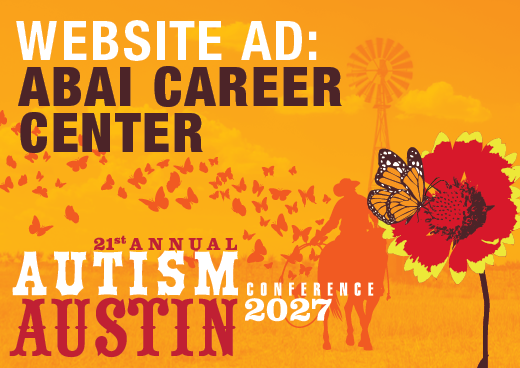 a square graphic representing 2027 Autism Conference Website Ad - ABAI Career Center